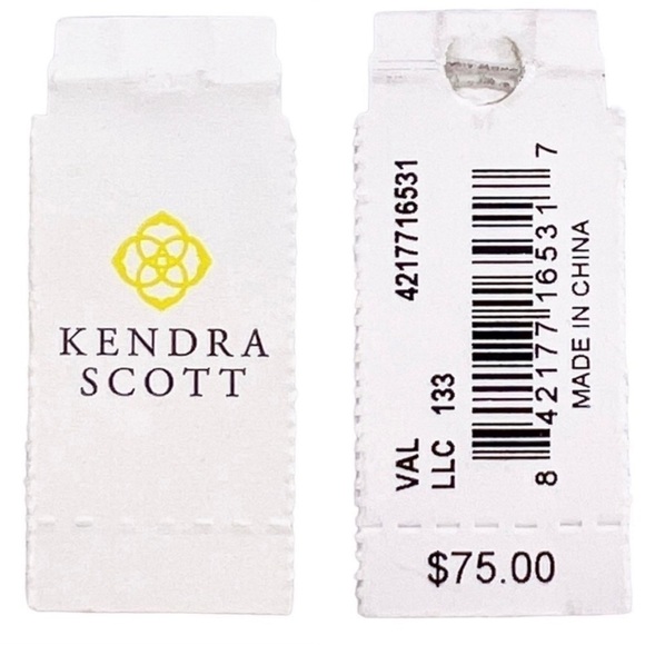 Kendra Scott Val Hoop Earrings Lilac Matte Iridescent Crystal Lavender New NWT - Picture 4 of 6